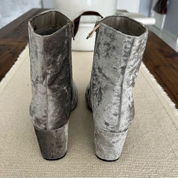 HIPPIE LAUNDRY Stylish Ankle Boots Velvety In Grey Marble Color Size 9 - Picture 4 of 9
